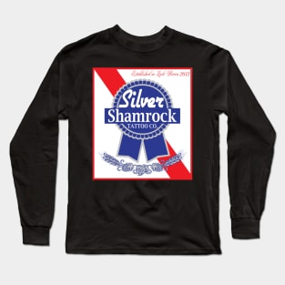 Silver Shamrock Tattoo Company PBR logo Long Sleeve T-Shirt